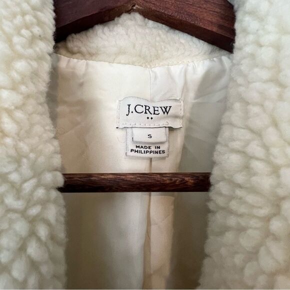 J. Crew Cream Teddy Fleece Jacket - Picture 5 of 6